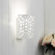 Wall Light White Wrought Metal, Stunning Cutout Rustic Wall Light White Wrought Metal, Stunning Cutout Rustic